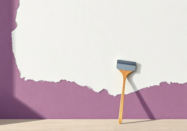 Application d'un enduit décoratif à la lisseuse sur un mur